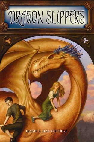 A boy and a girl sit on a dragon&#x27;s back on a book cover.