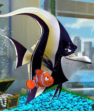 Gill with Nemo in "Finding Nemo"
