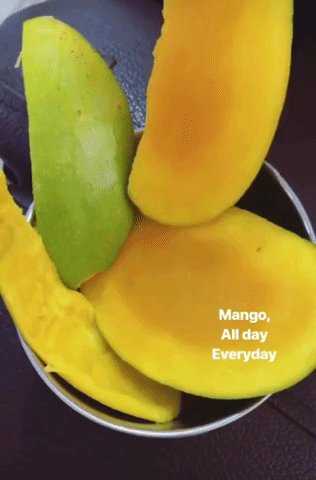 Bowl of sliced mango