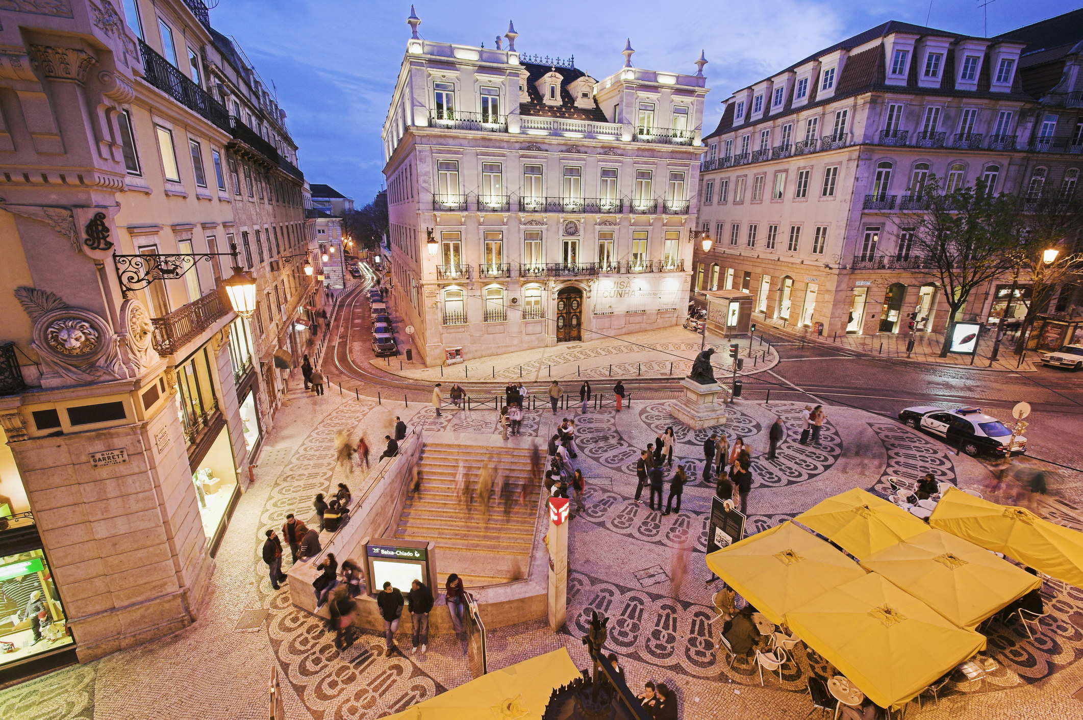 A city square in Lisbon