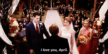 jackson objecting at april&#x27;s wedding saying i love you, april