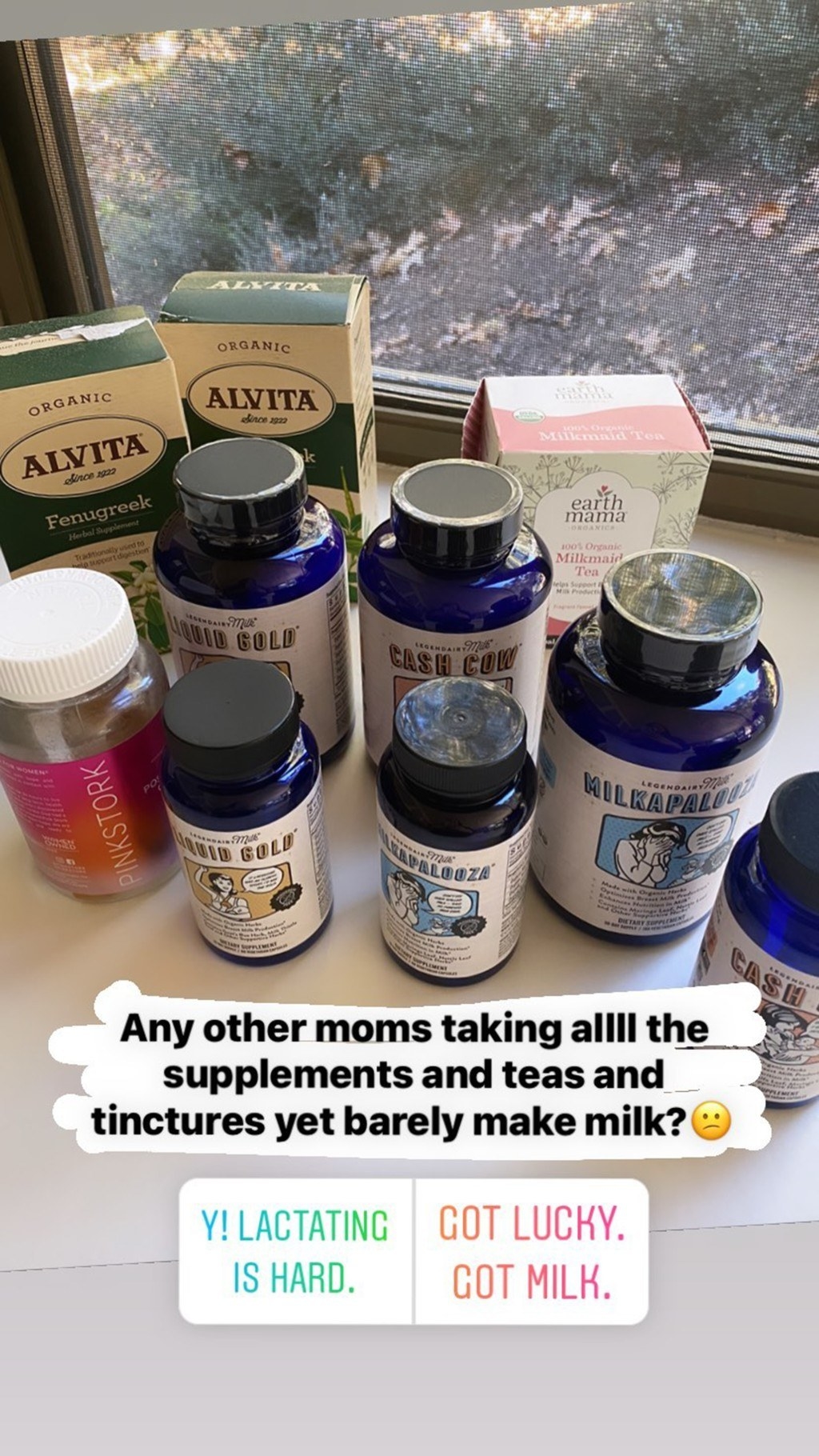 A table filled with bottles of supplements