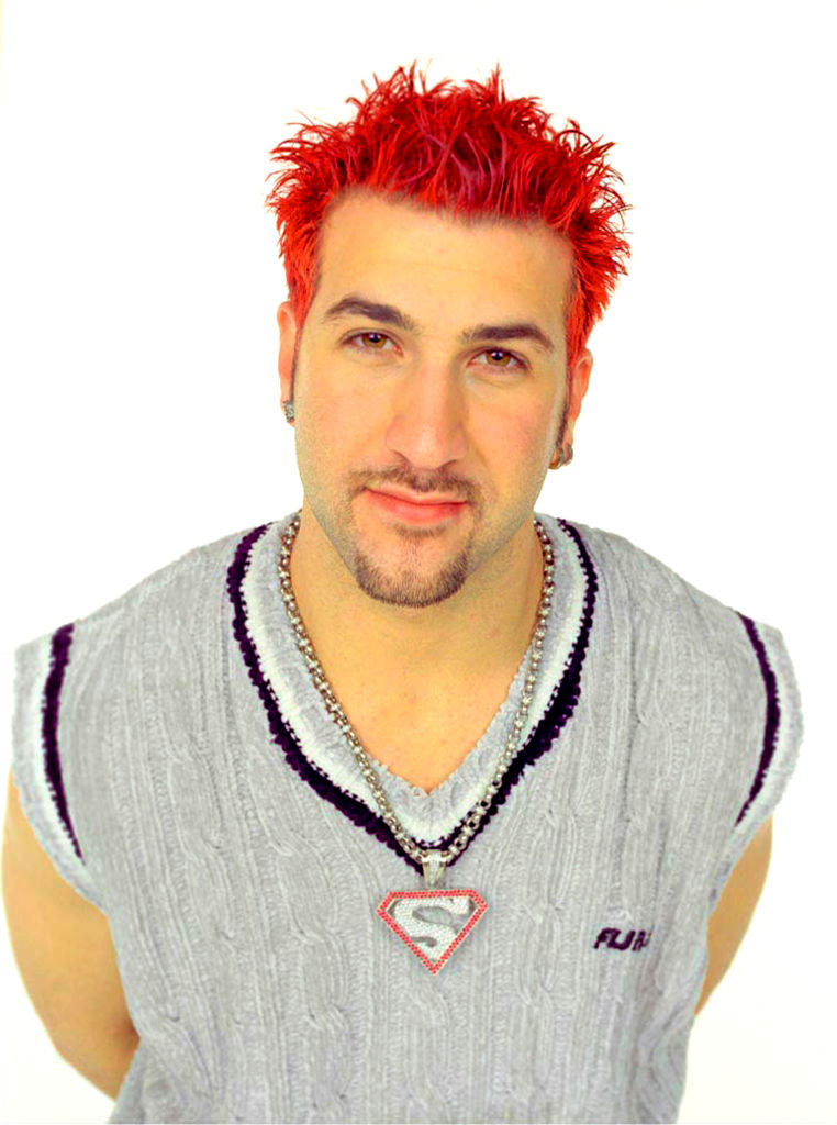 joey has his bright red ronald mcdonald hair