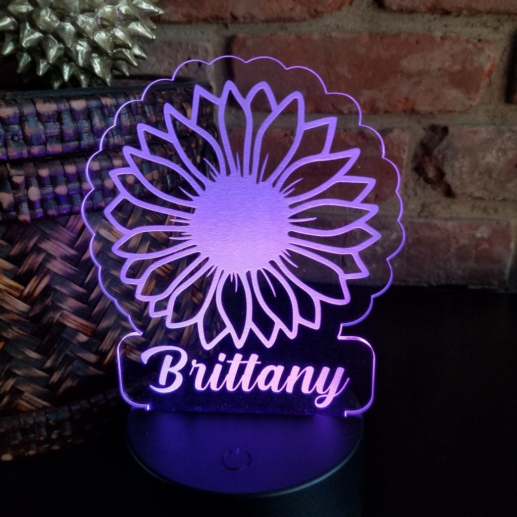the LED sunflower lamp with the name &quot;brittany&quot;