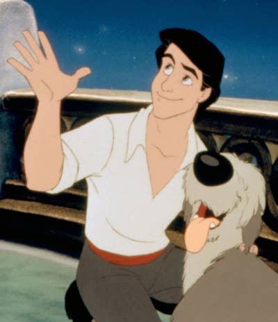 Prince Eric and his dog Max in "The Little Mermaid"