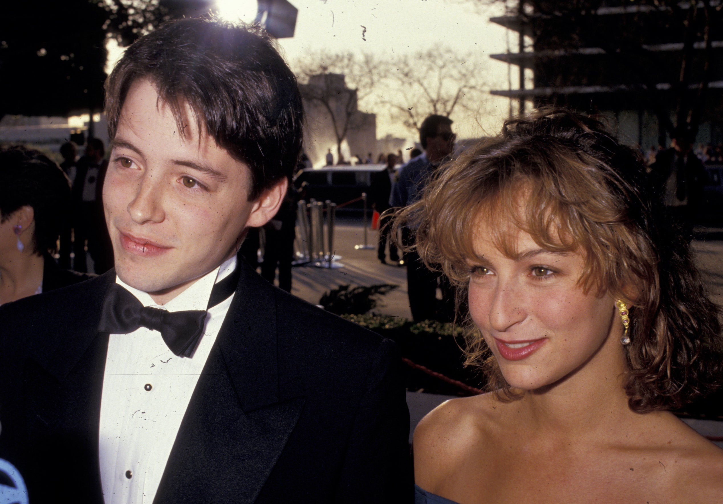 Matthew Broderick and Jennifer Grey on the red carpet