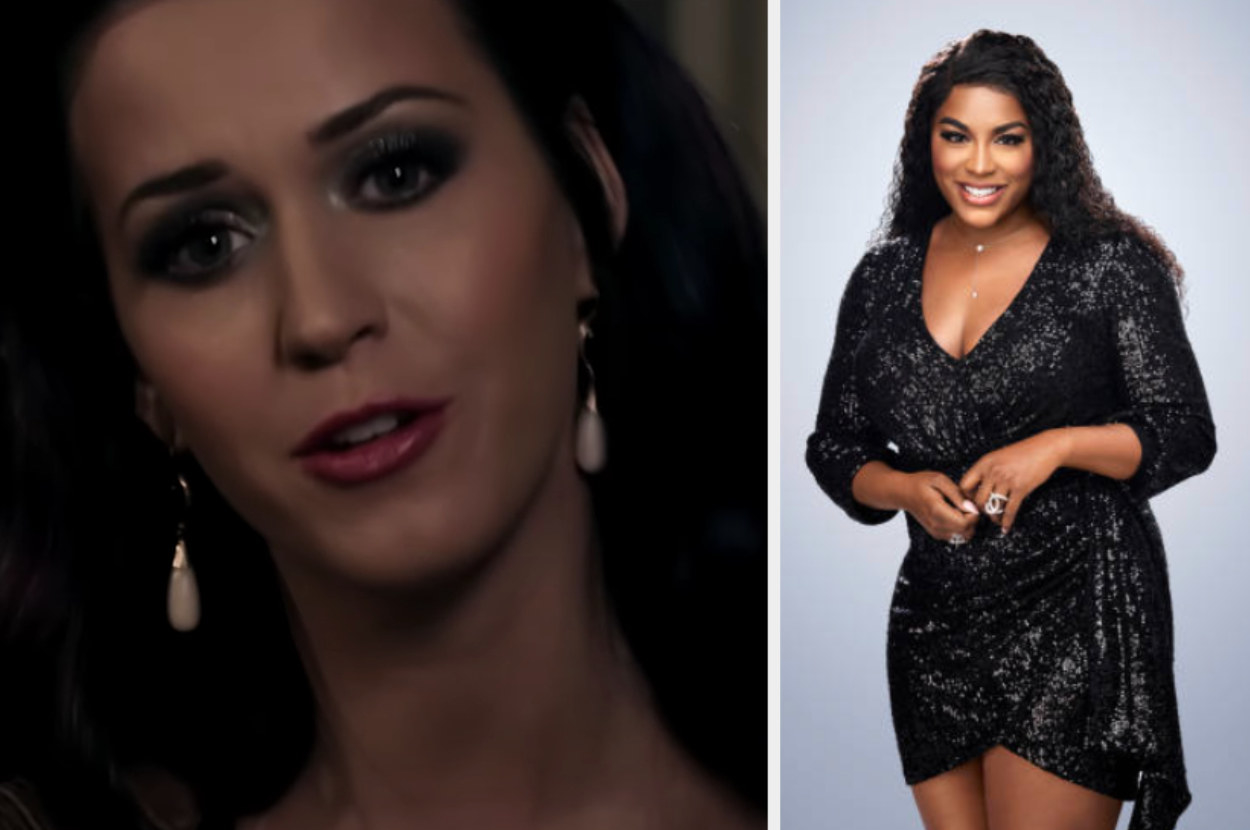 Left: Katy Perry performs in her. music video for &quot;Firework,&quot; right: Ester Dean poses for a promotional photo for Season 1 of &quot;Clash of the Cover Bands&quot;