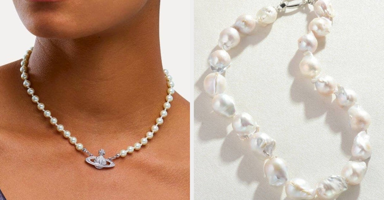 Rose Gold Pearl Wedding Jewelry Set, Get Earrings, Necklace, Bracelet