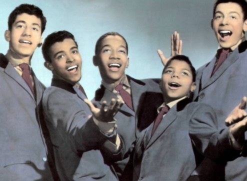 Photo of Frankie Lymon &amp;amp; The Teenagers pose in an undated promotional photo