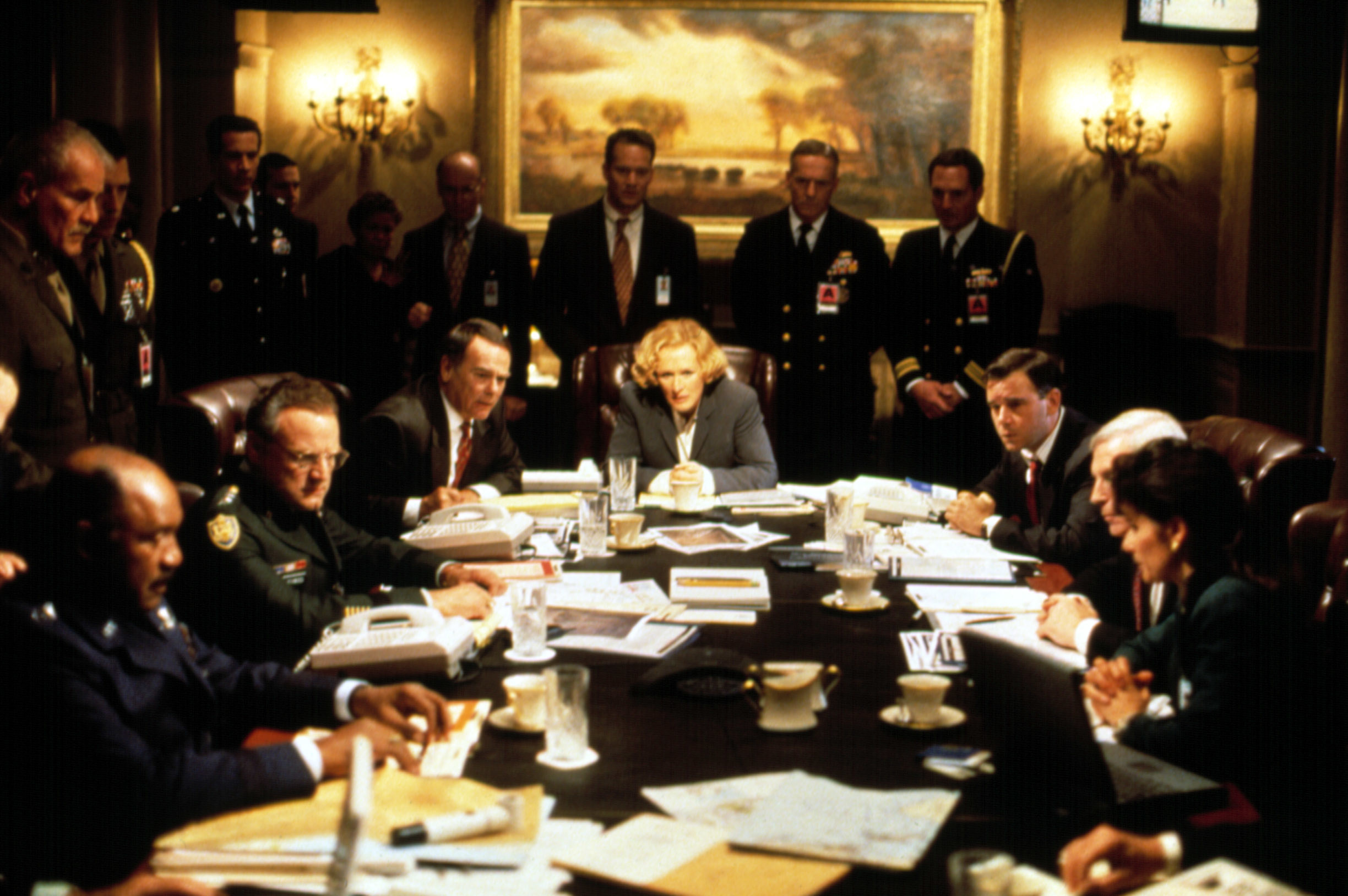 The Vice President in the situation room surrounded by advisors