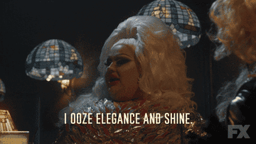 GIF of &quot;AHS&quot; actor saying, &quot;I ooze elegance and shine.&quot;
