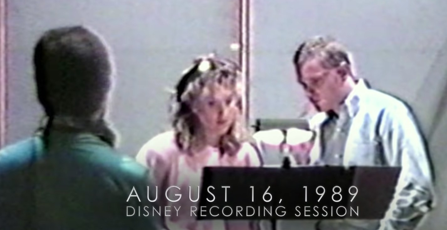 Howard Ashman directs Jodi Benson as she records &quot;Part of Your World&quot; for &quot;The Little Mermaid&quot; in a 1989 studio session