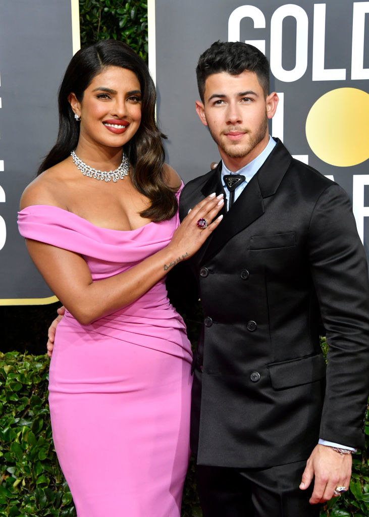 Priyana and Nick at the Golden Globes
