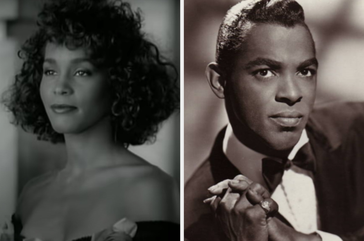 Left: Whitney Houston appears in her &quot;Where Do Broken Hearts Go&quot; music video, right: Chuck Jackson poses for an undated studio portrait