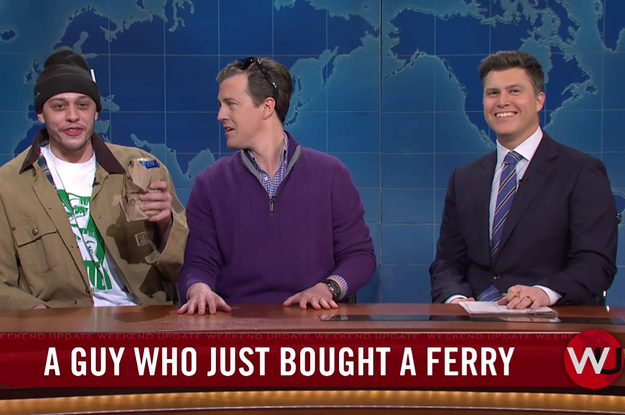 Pete Davidson Could Not Keep It Together While Discussing His New Ferry On "SNL"