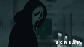GIF of Ghostface in the new Scream movie