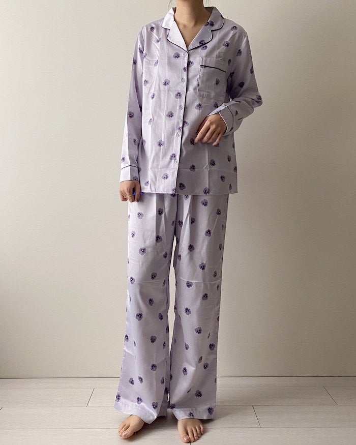 着るだけで気分が上がる〜！GUの「レトロな花柄パジャマ」大人かわいいデザインが素敵！