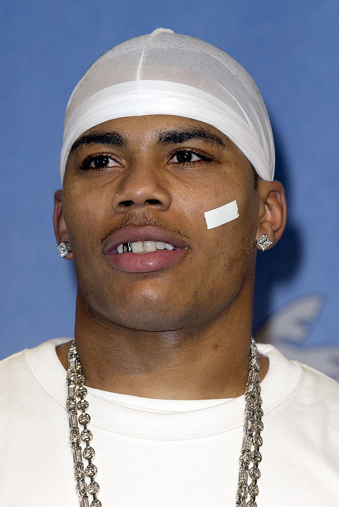nelly with his band aid sticker
