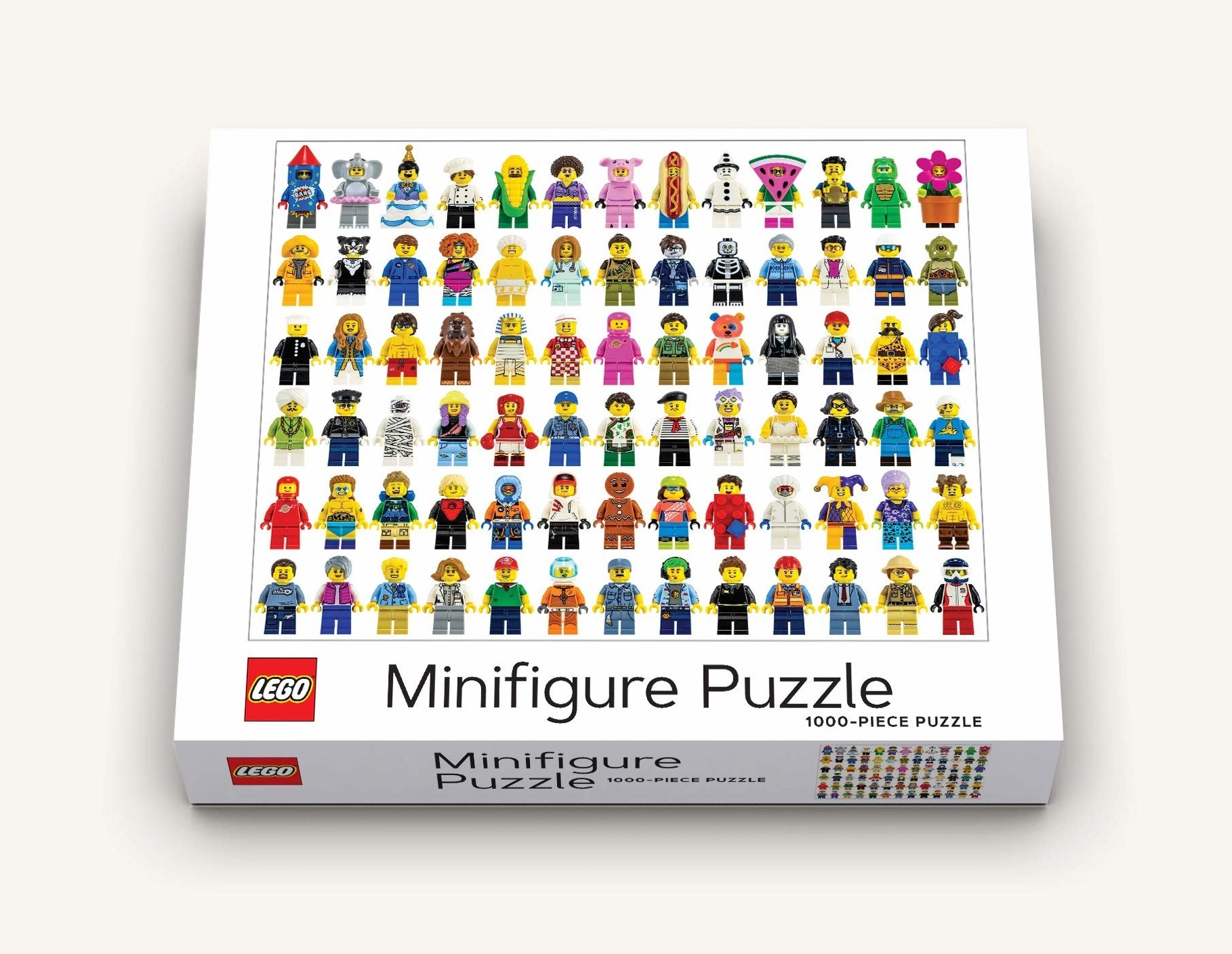 a lego puzzle featuring mini figures