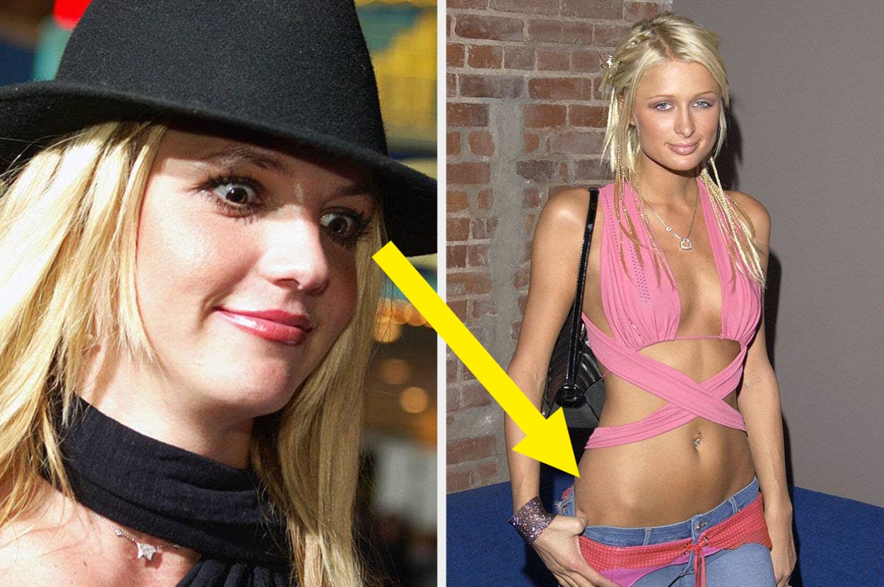 britney looking at paris hilton's low rise jeans