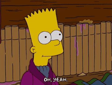 GIF of Bart Simpson wearing a robe saying &quot;oh, yeah&quot;