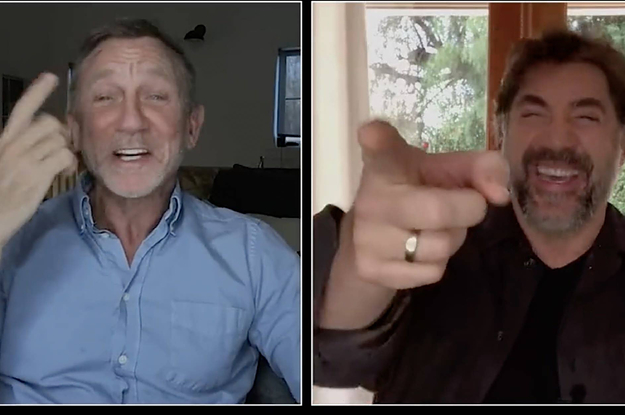 Daniel Craig Bled Through An Entire Video Interview With Javier Bardem And It Wasn't Until The Very End That He Was Asked About It