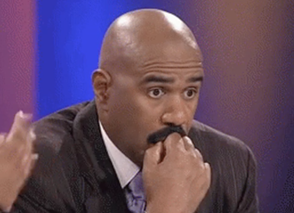 Steve Harvey looking shocked