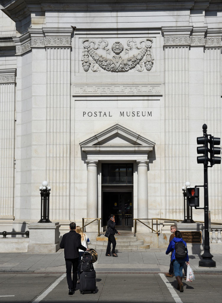 the entrance to the national postal museum