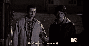 Stiles saying &quot;don&#x27;t be such a sour wolf&quot;