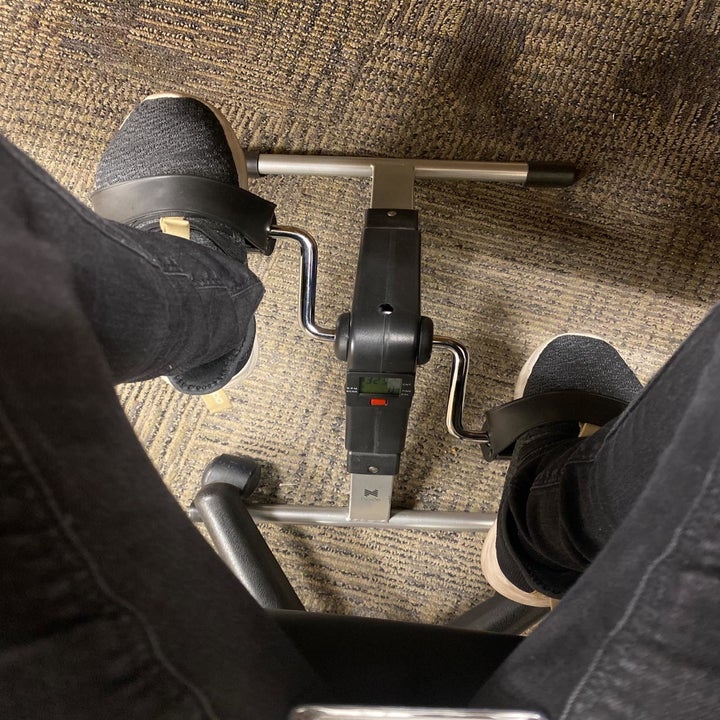 foot pedal while sitting