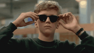 Brian putting on sunglasses in The Breakfast Club