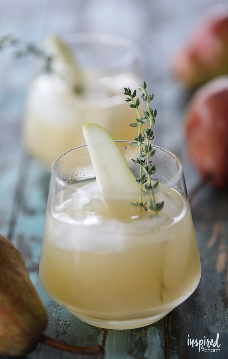 A pear cocktail.