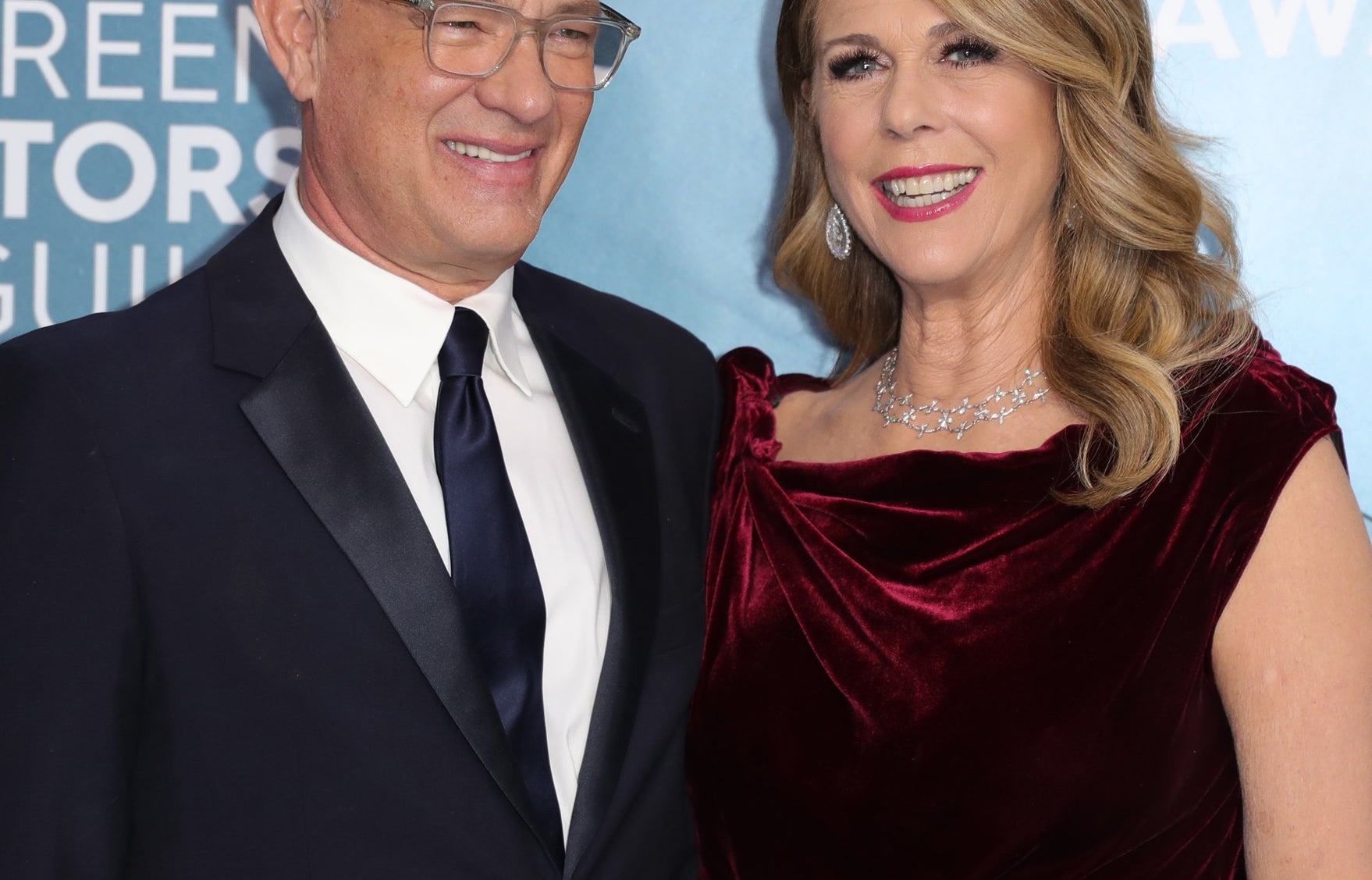 Tom Hanks and Rita Wilson smiling together