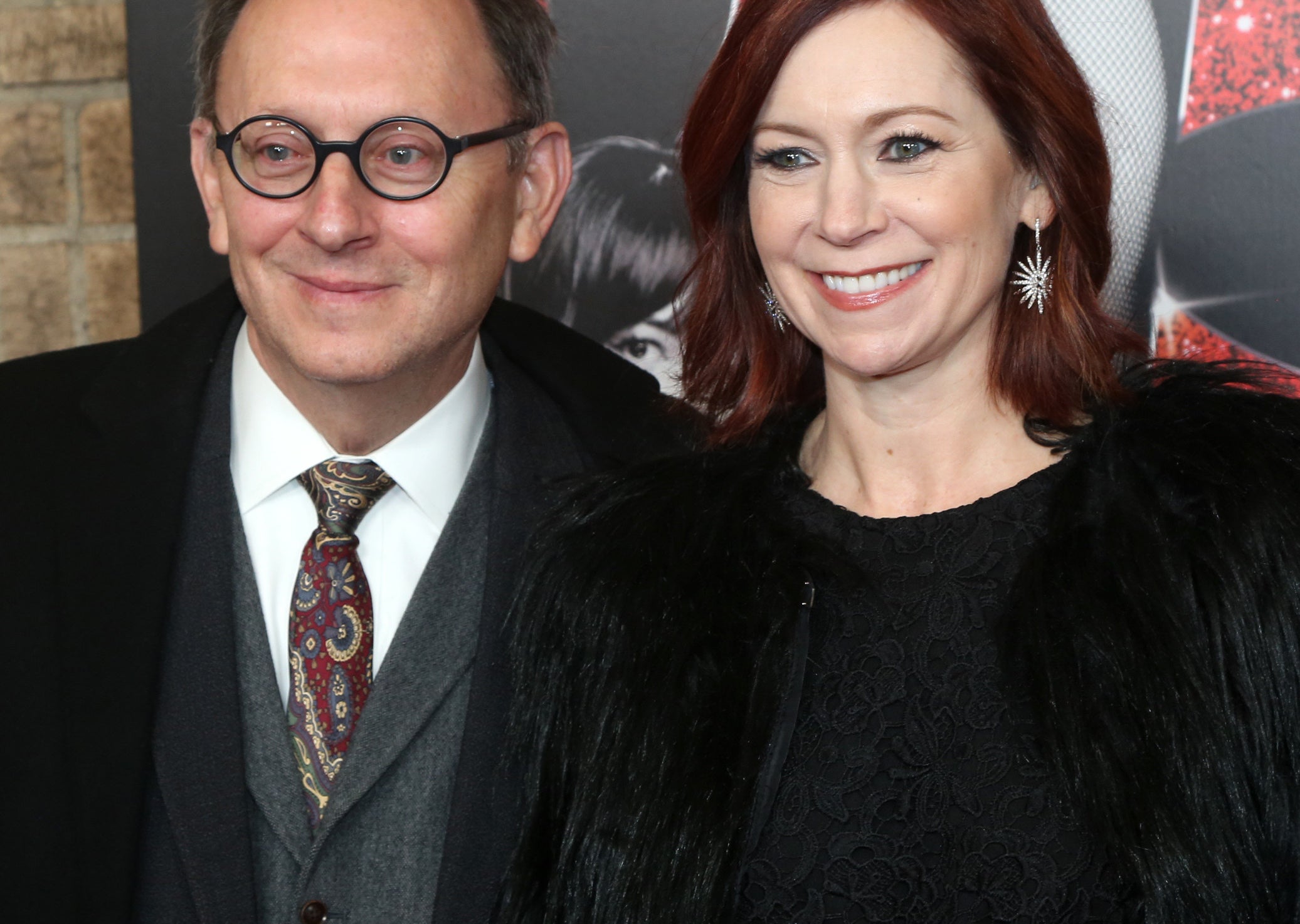 Michael Emerson and Carrie Preston smiling together