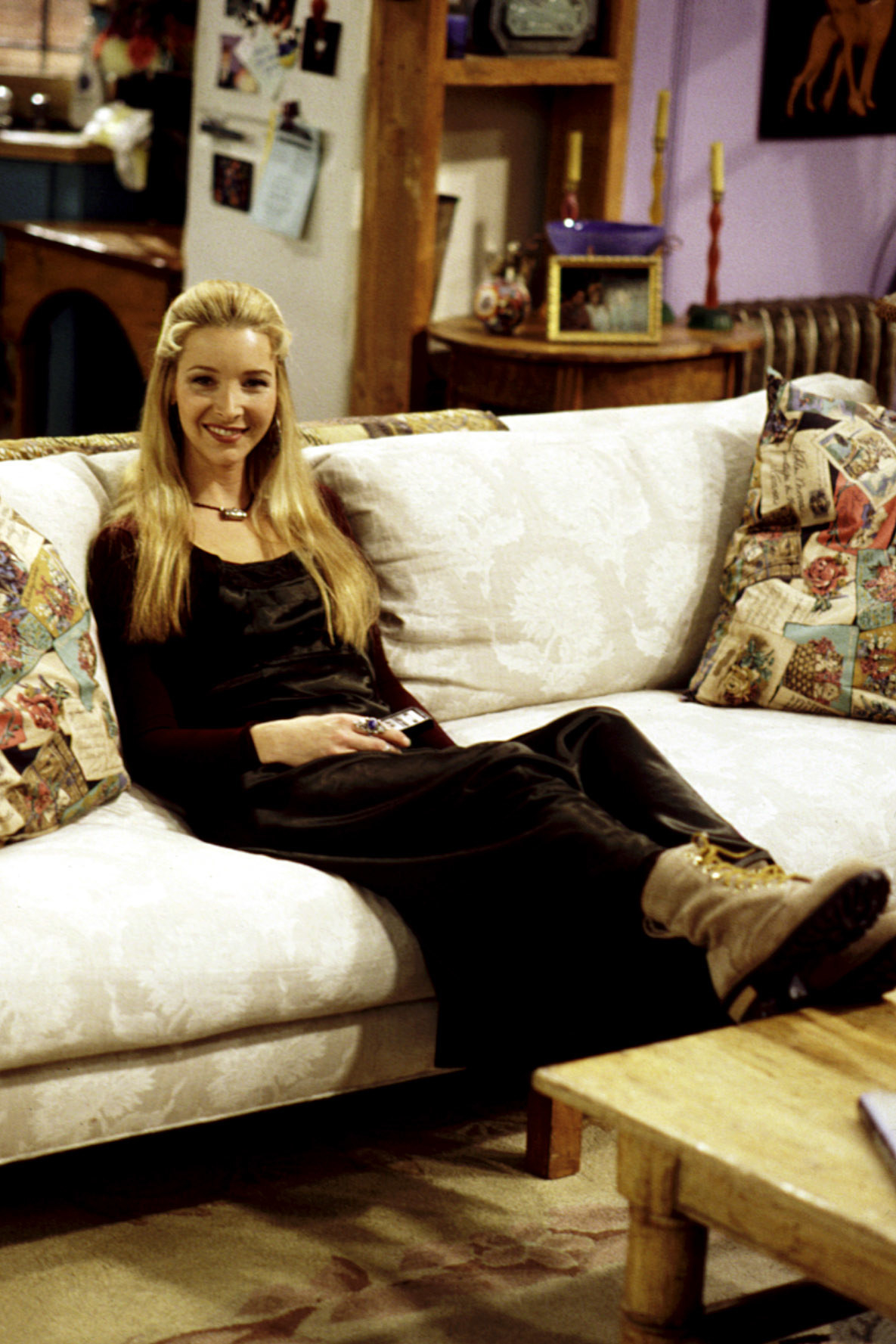 Phoebe sitting on a couch