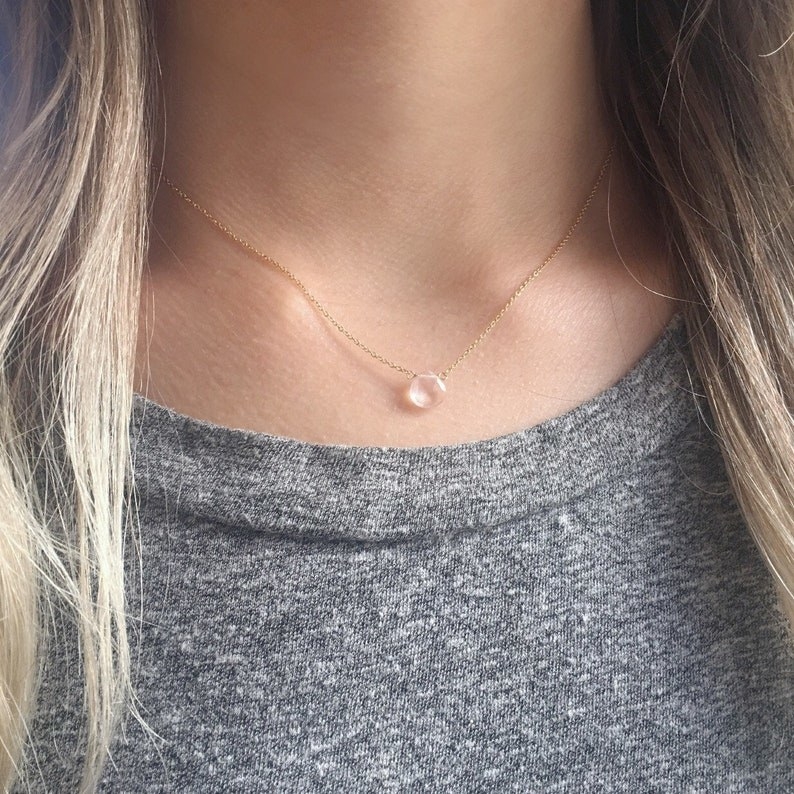 Waterdrop Necklace - Rose Quartz, Apatite – Sutra Wear