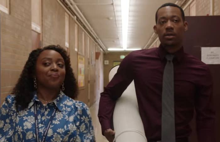 Quinta Brunson and Tyler James Williams in &quot;Abbott Elementary&quot;