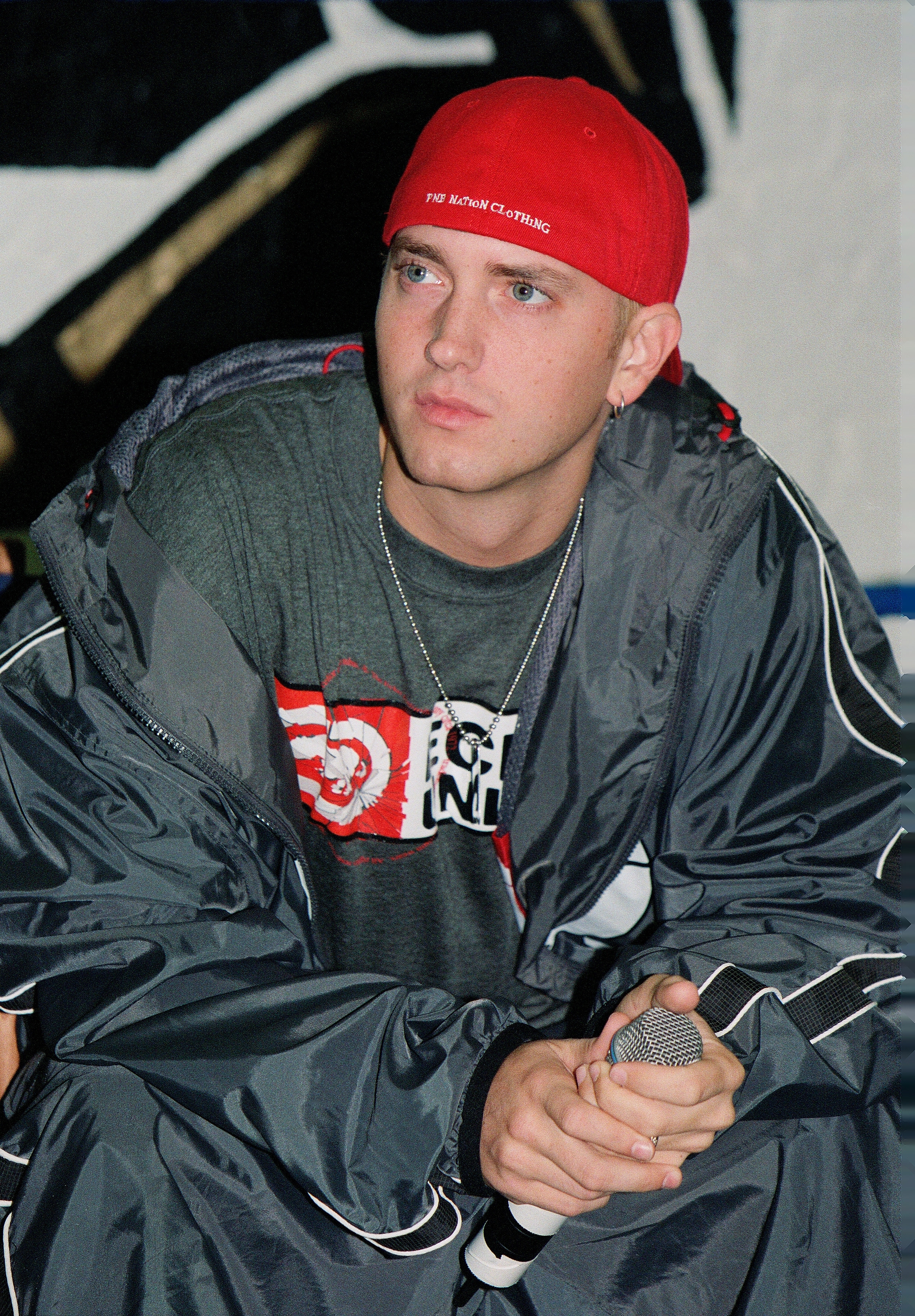 Eminem and Dr Dre Press Conference at Brixton Boxing Club, London, England 2000