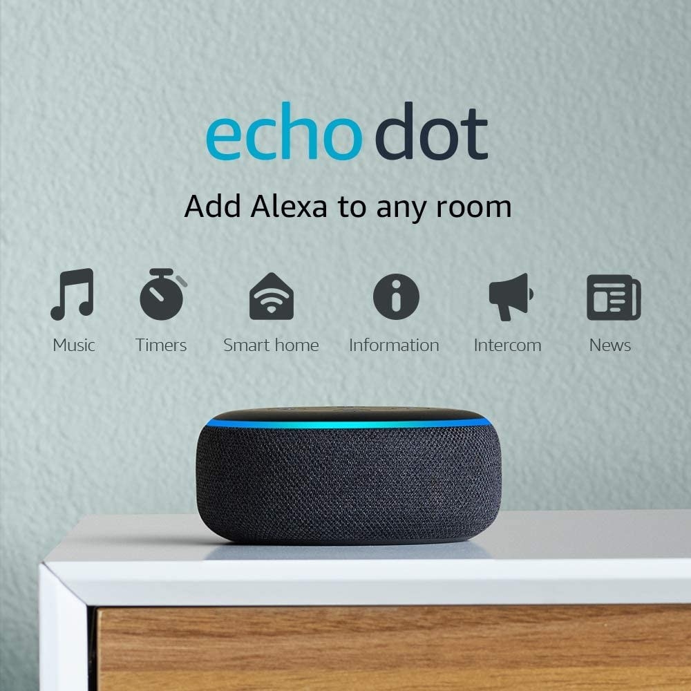 the echo dot on a table