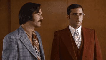 Steve Carell in Anchorman saying