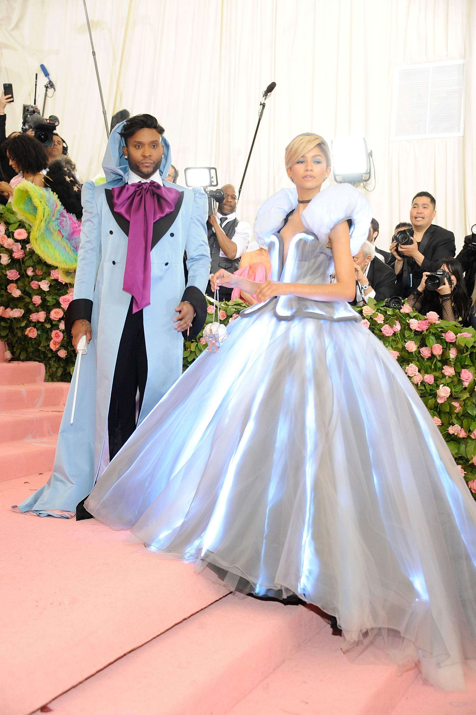 Law Roach (L) and Zendaya attend The 2019 Met Gala Celebrating Camp: Notes On Fashion - Arrivals at The Metropolitan Museum of Art on May 6, 2019 in New York City