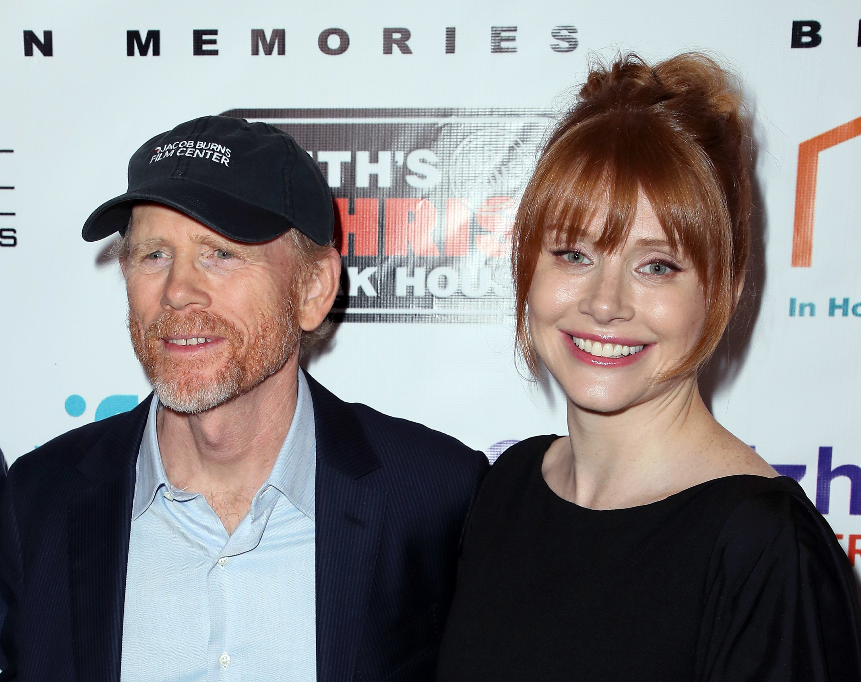 Ron Howard and Bryce Dallas Howard on a red carpet