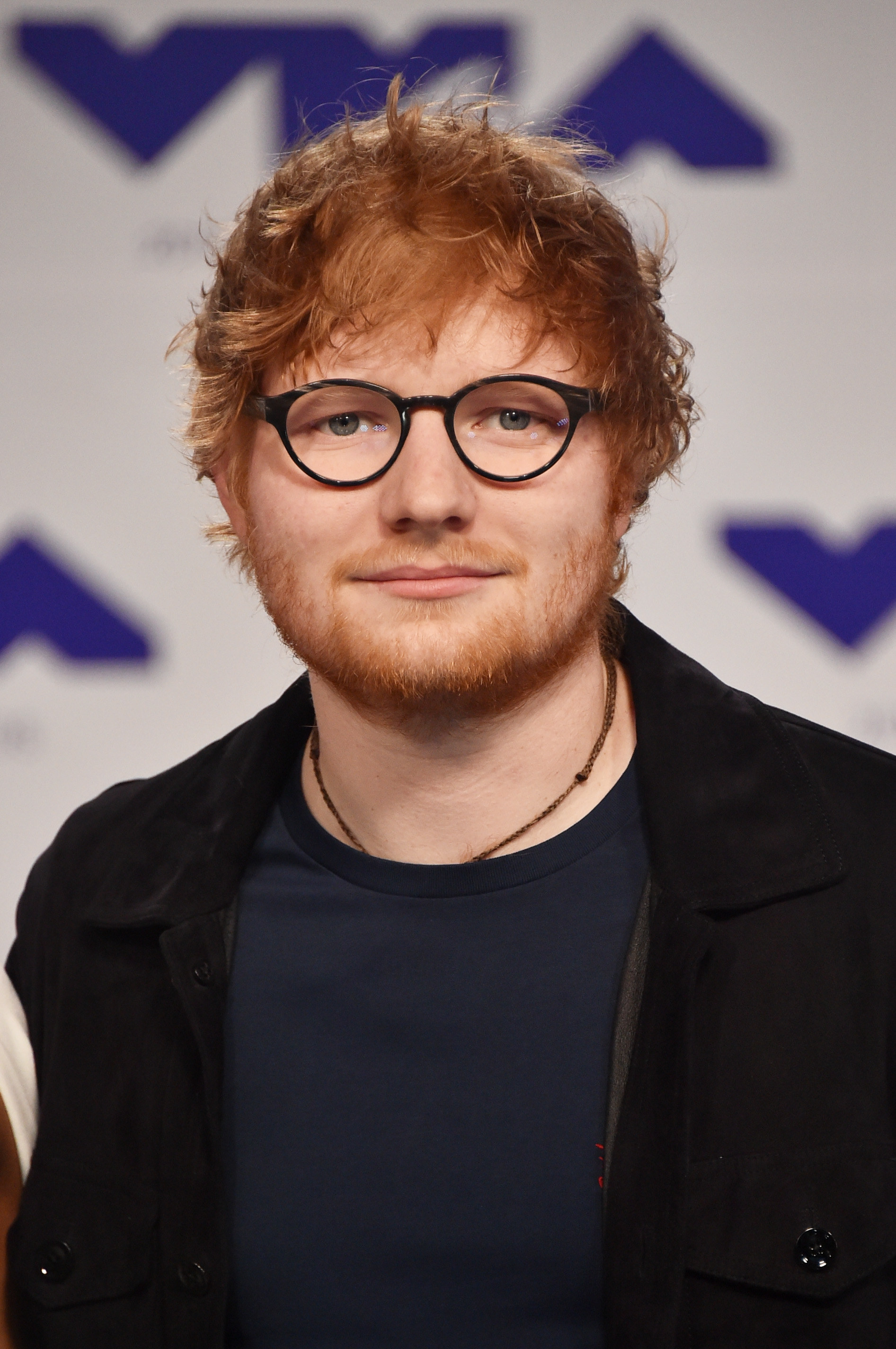 A closeup of Ed Sheeran