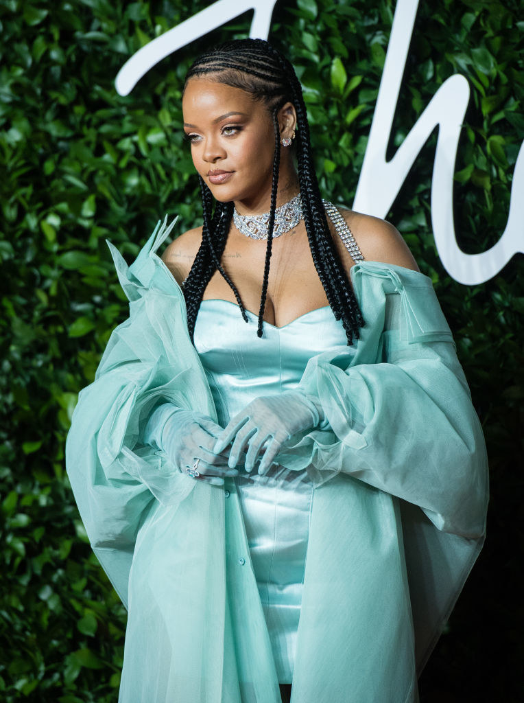 Rihanna posing at the British Fashion awards in 2019