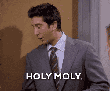 A GIF of Ross from Friends saying