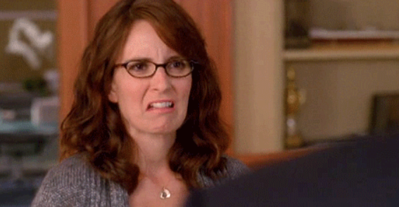 Tina Fey from 30 Rock looking disgusted