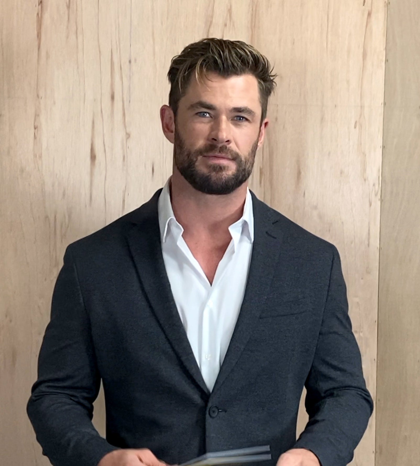 Chris Hemsworth gives a speech during the 26th Annual Critics Choice Awards in March 2021