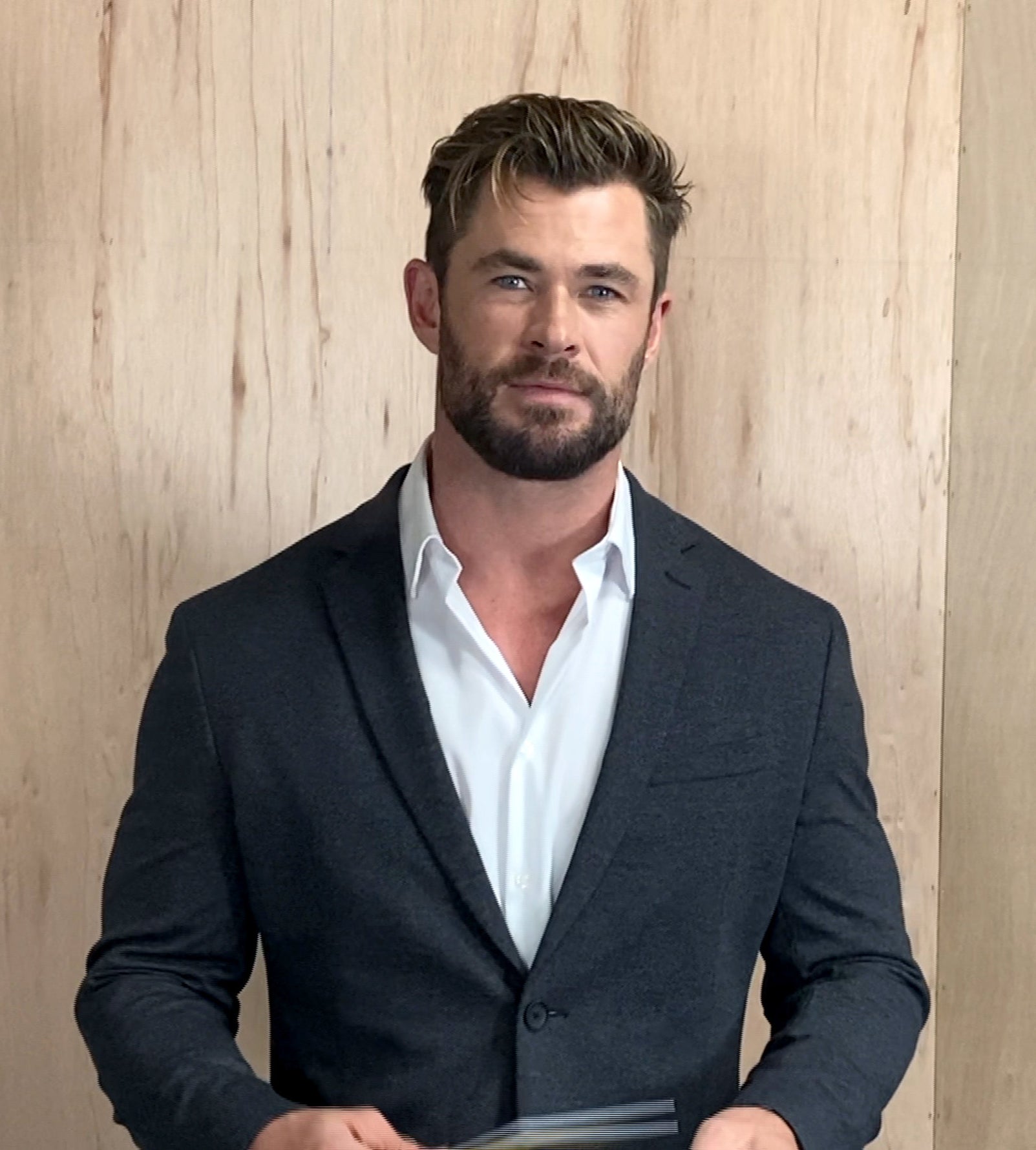 Chris Hemsworth gives a speech during the 26th Annual Critics Choice Awards in March 2021