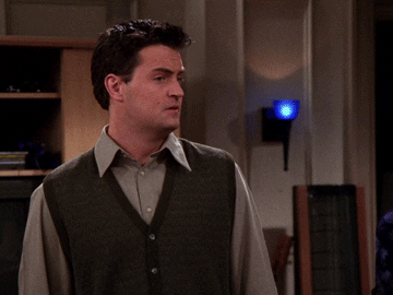 Chandler Bing saying &quot;well, I&#x27;m very happy we&#x27;re going to have all the sex. come here&quot;