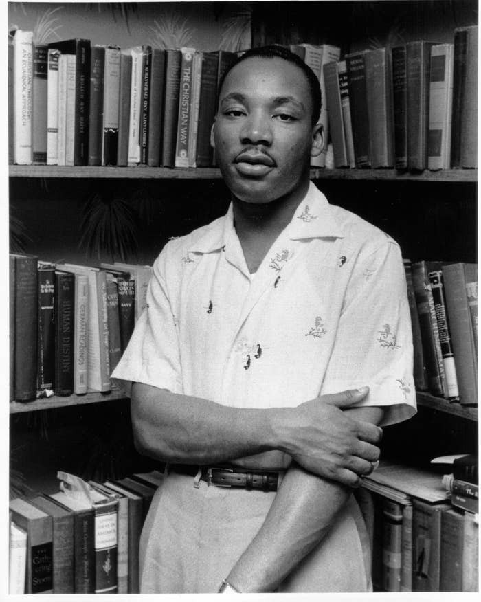 Young Martin Luther King In Personal Library
